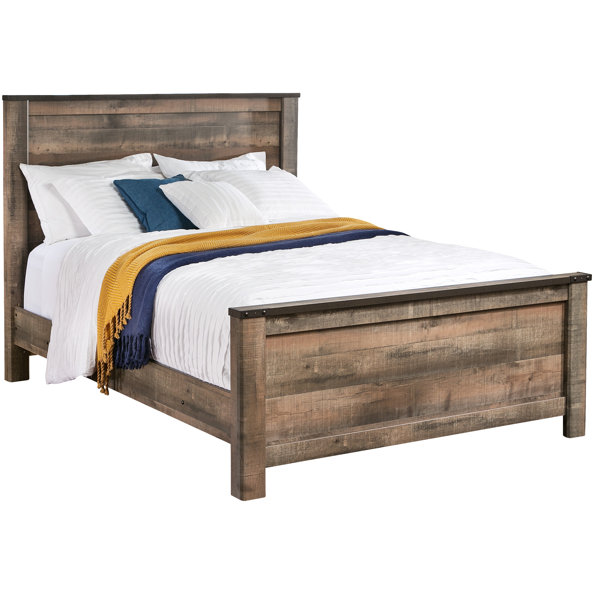 Slumberland Furniture Trinell Rustic Plank Queen Panel Bed inside measurements 2000 X 2000