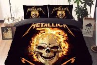 Snm Metallica Fire Skull Bedding Set Cover with regard to proportions 960 X 910