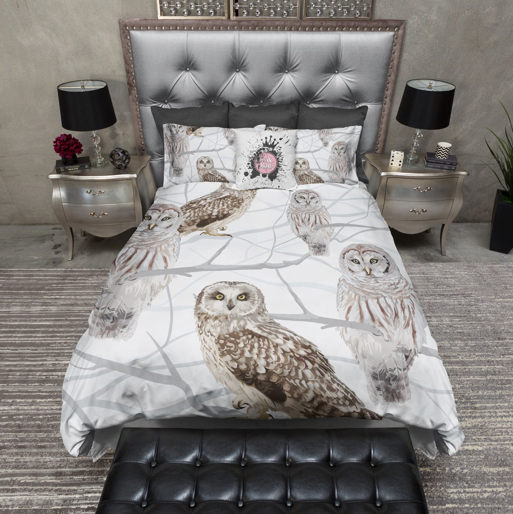 Snow And Owls Bedding Goth Dreams Owl Bedding Bed Bed Linen Sets intended for dimensions 2047 X 2048