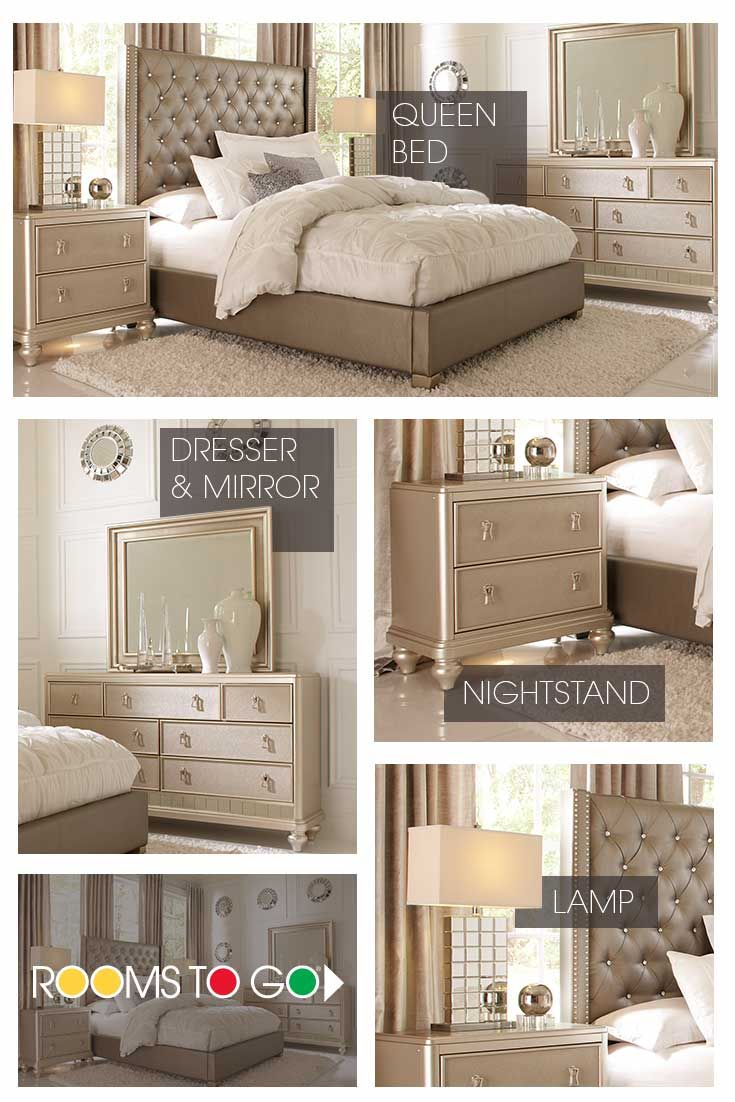 Sofia Vergara Paris Silver 5 Pc Queen Upholstered Bedroom In 2019 regarding dimensions 735 X 1102