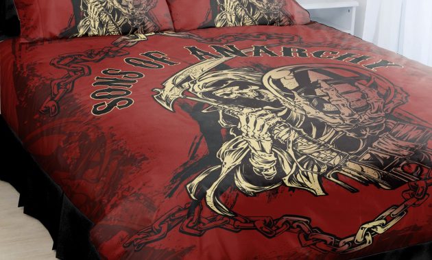 Sons Of Anarchy Quilt Cover Set Queen Red Sons Of Anarchy throughout dimensions 1483 X 1771