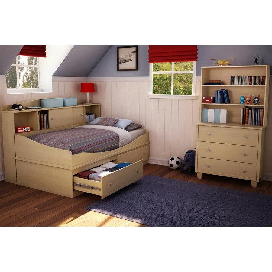 South Shore Furniture Clever Room Natural Maple Twin Bedroom Set At inside measurements 900 X 900