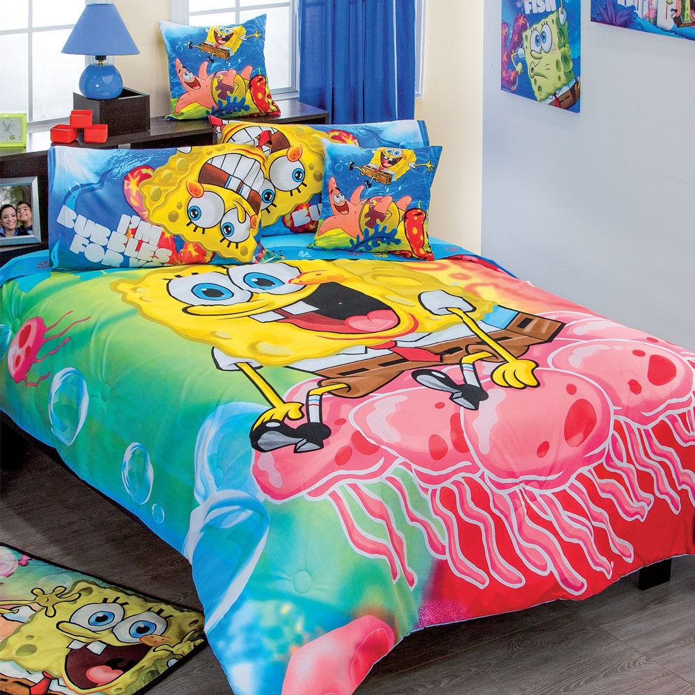 Spongebob Adventure Comforter Set Size Full 7 Piece Reversible with dimensions 1000 X 1000