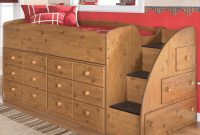 Stages Twin Loft Bed With Right Steps Chest Storage Signature intended for sizing 2394 X 2394