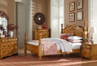 Standard Furniture Georgetown Poster Bedroom Set In In Golden Honey Pine throughout dimensions 1280 X 1006