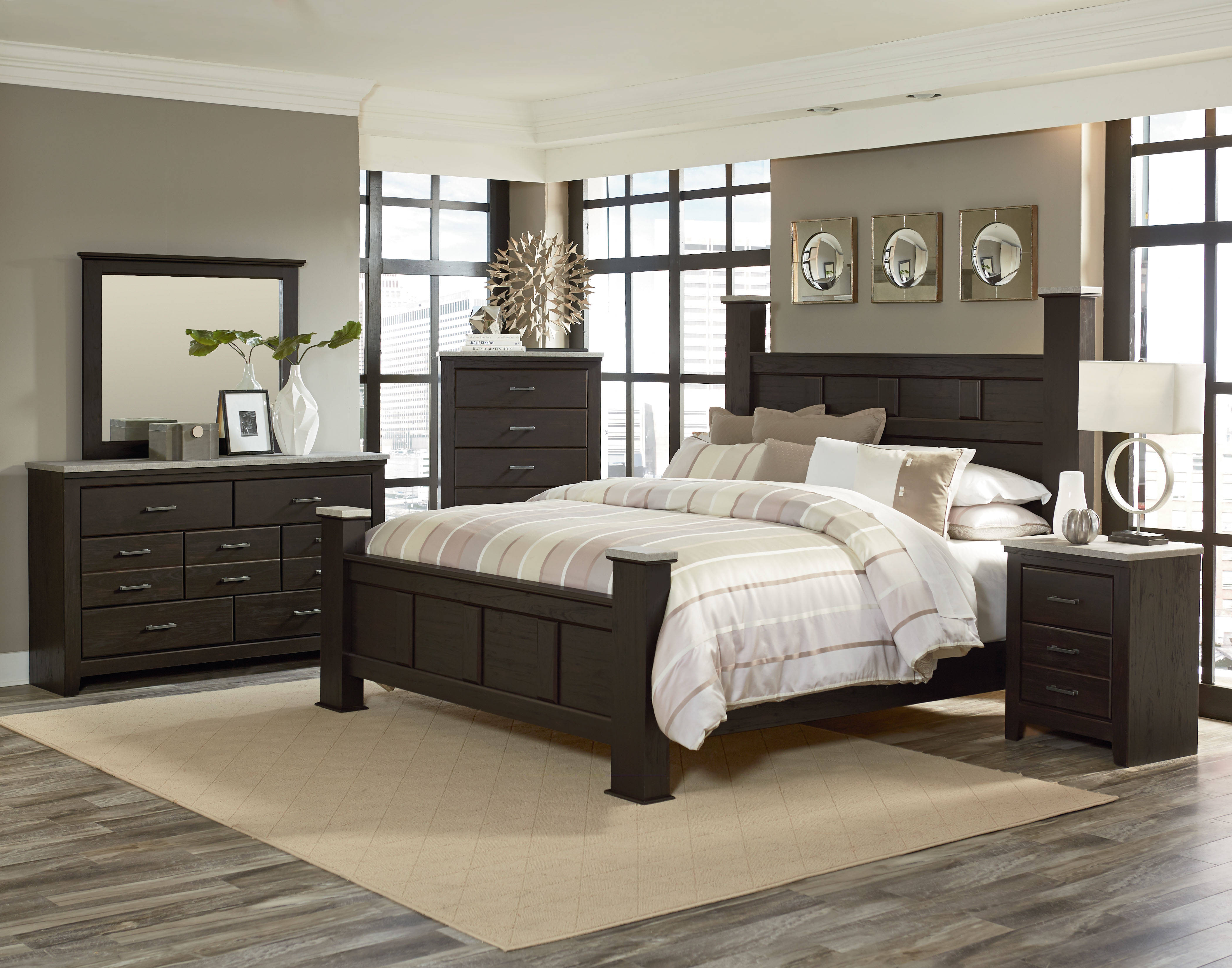 Standard Furniture Stonehill Brown 2pc Bedroom Set With King Bed for proportions 4200 X 3300