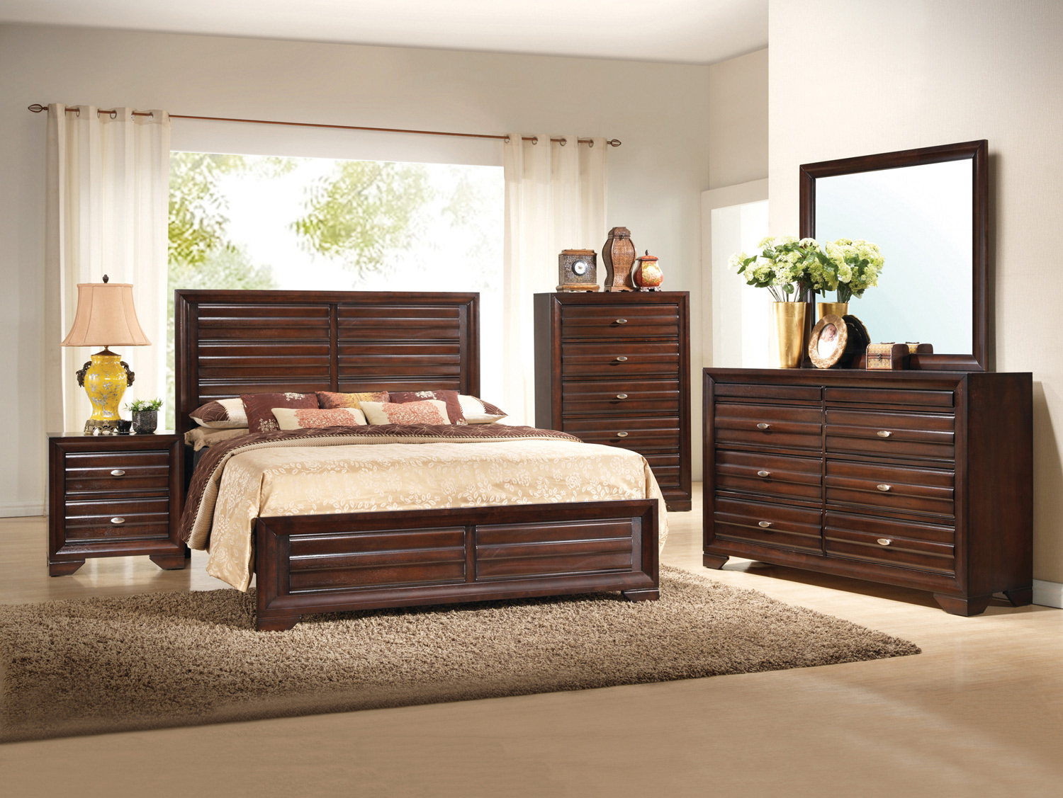 Stella King Panel Bedroom Set Crown Mark Furniture Home Gallery with dimensions 1500 X 1127