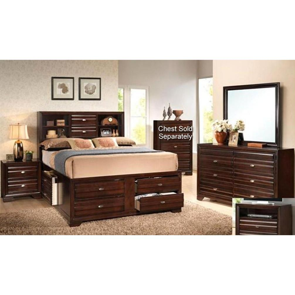 Stella Merlot 7 Piece Cal King Bedroom Set House Stuff King with proportions 1006 X 1006