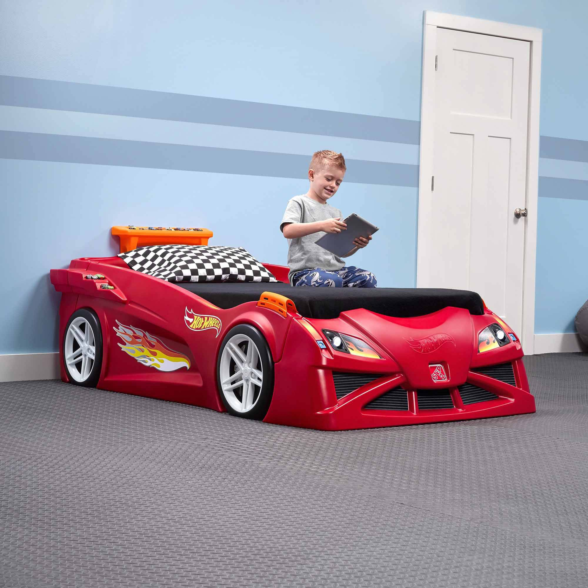 Step2 Hot Wheels Convertible Toddler To Twin Bed Red for measurements 2000 X 2000