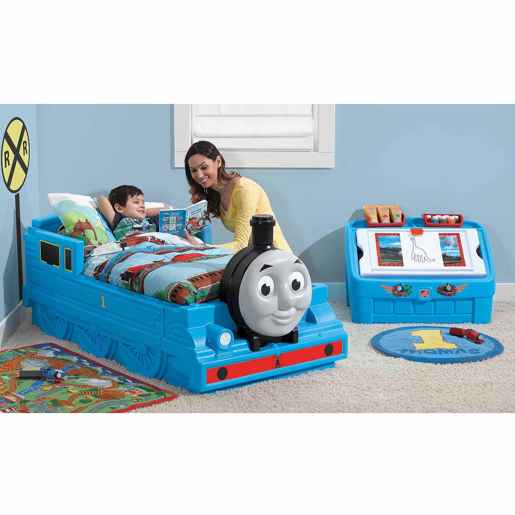 Step2 Thomas The Tank Engine Plastic Toddler Bed Blue with regard to measurements 2000 X 2000