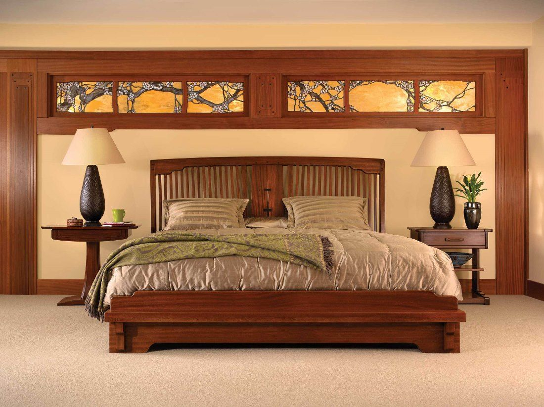 Stickley Furniture Spindle Platform Bed Pasadena Bungalow throughout size 1100 X 822