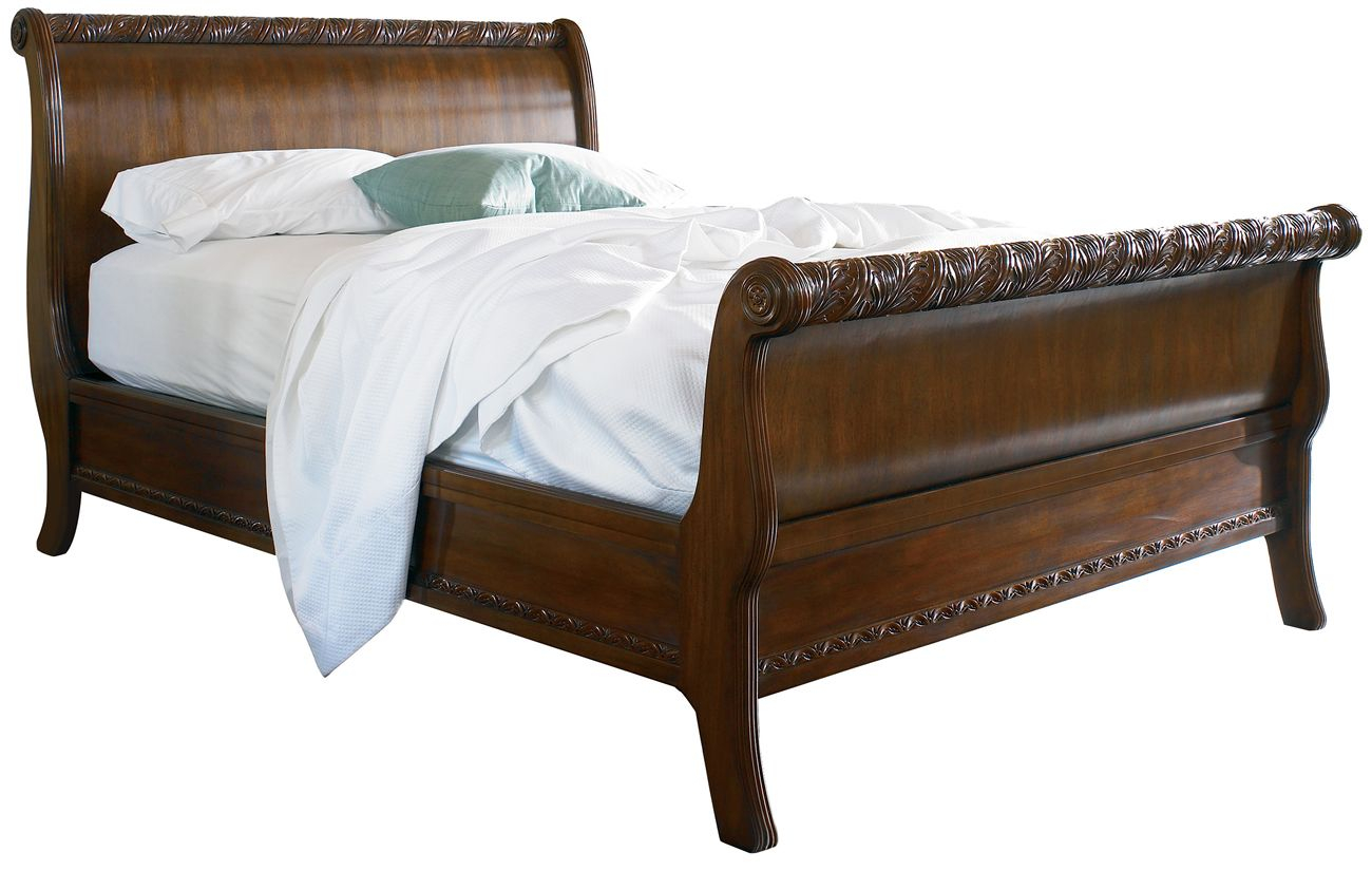 Stickley St Croix Sleigh Bed Mahogany Possibly Some Veneer On in measurements 1300 X 825