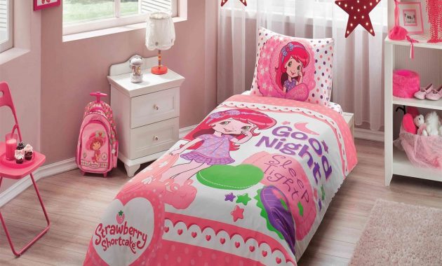 Strawberry Shortcake Good Night Bedding Duvet Cover Set Single inside dimensions 1200 X 1200