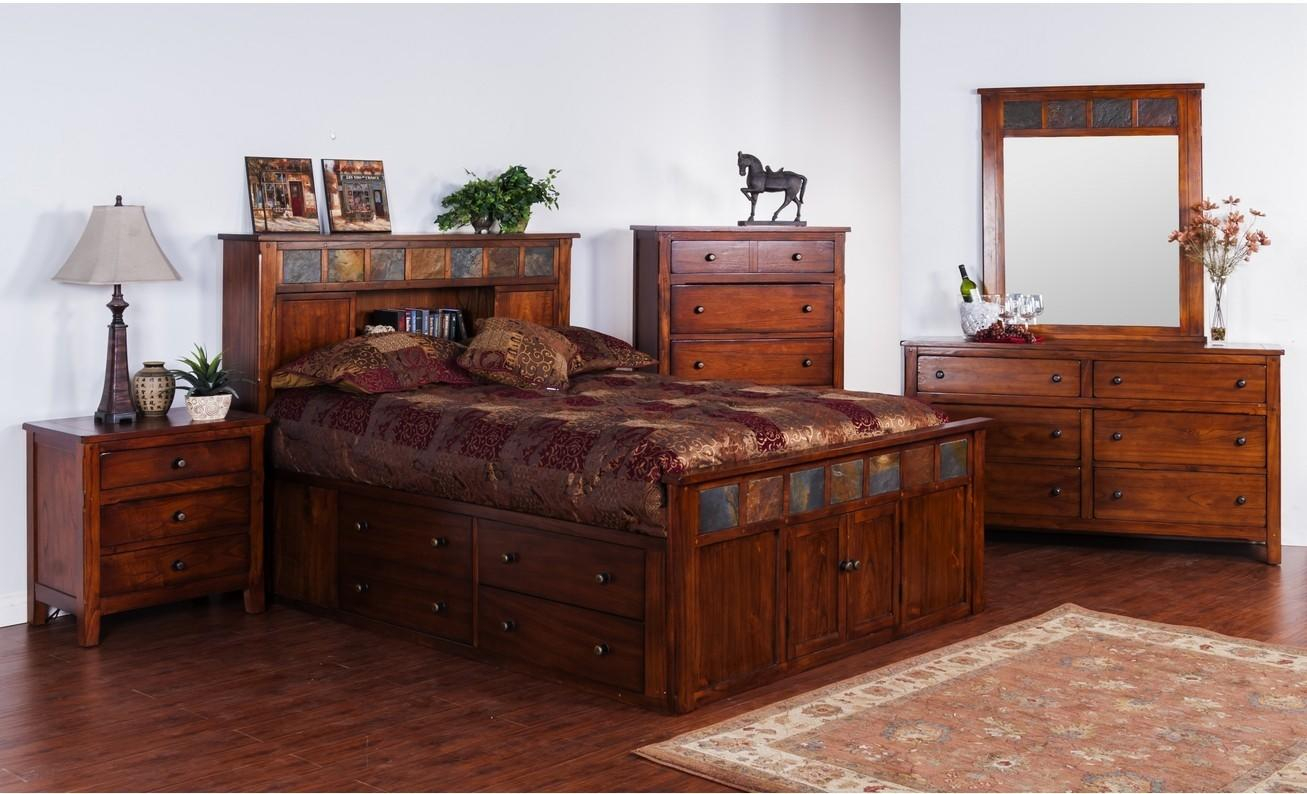 Sunny Designs Santa Fe 4 Piece Queen Size Bedroom Set regarding proportions 1307 X 794