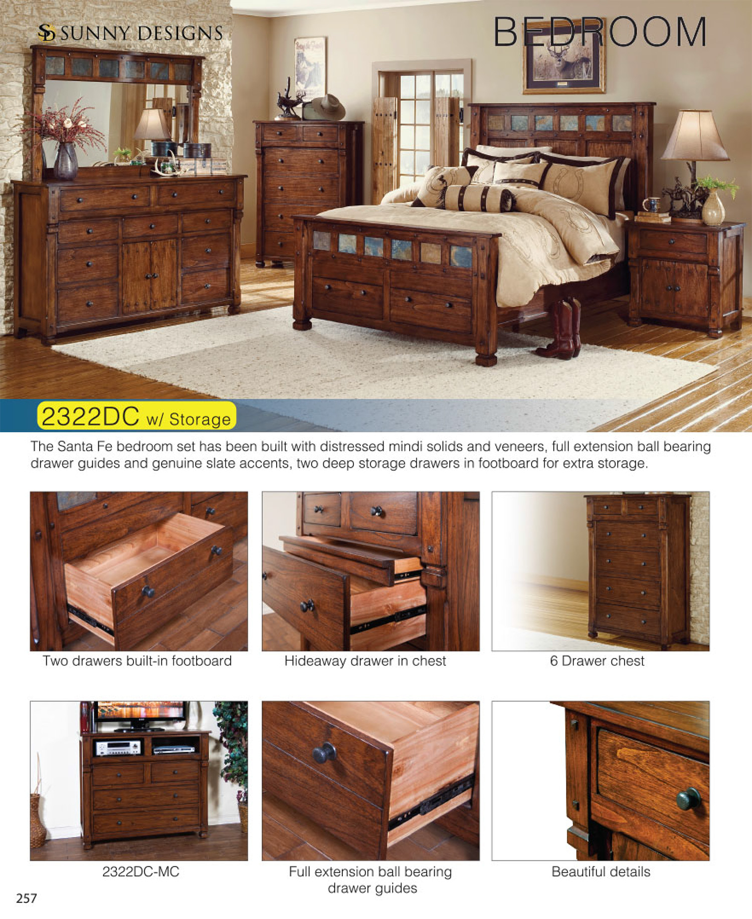 Sunny Designs Santa Fe Bedroom Furniture With Prices Als Woodcraft inside sizing 1500 X 1833