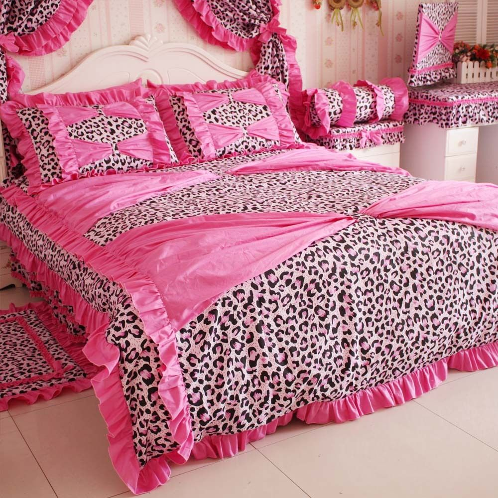 Super Dream Leopard Printed Bedding Set 4 Piece Set Princess for measurements 1000 X 1000