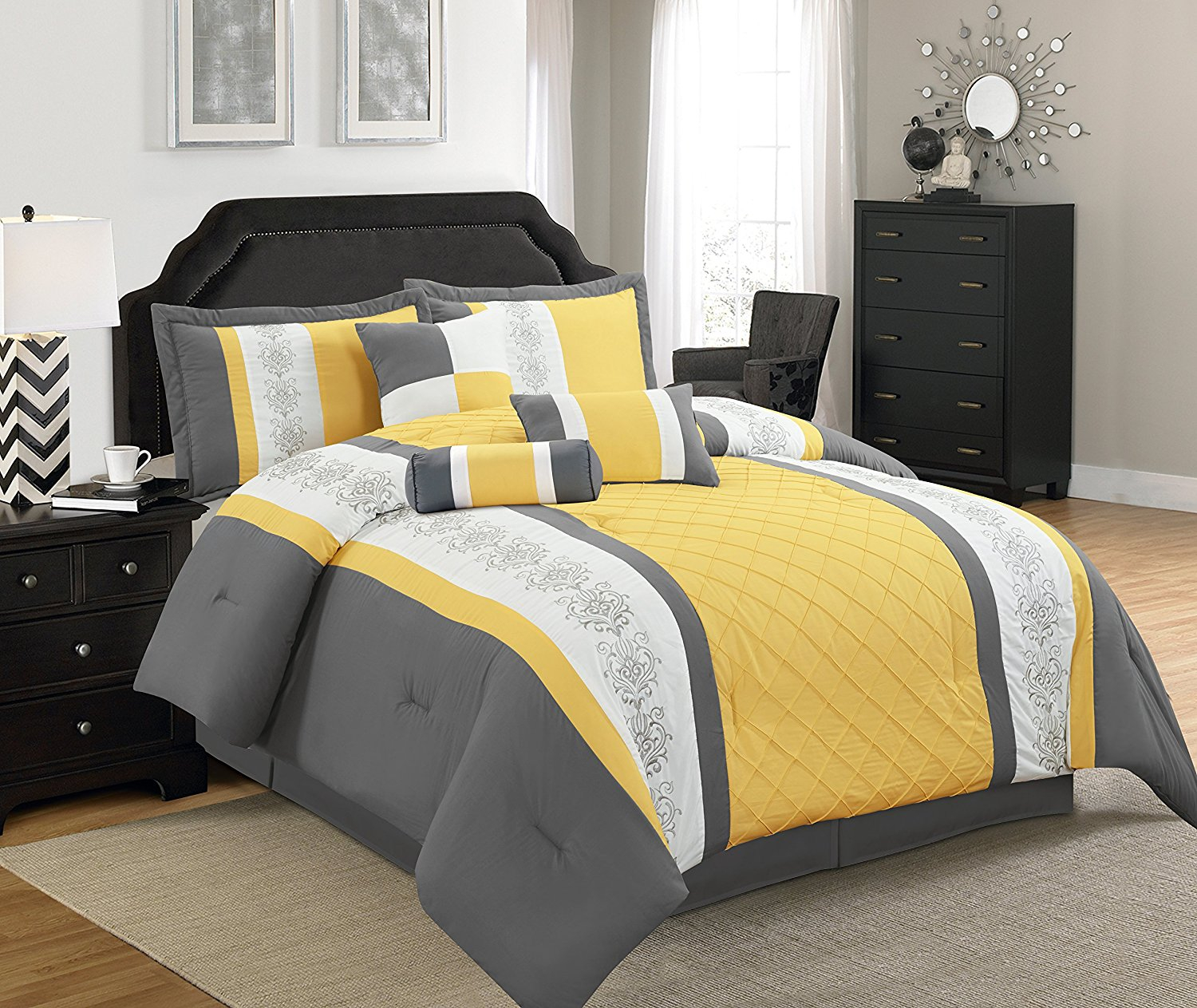 Surprising Yellow Comforter Bed Bath And Beyond White Sets Bag Grey pertaining to measurements 1500 X 1263