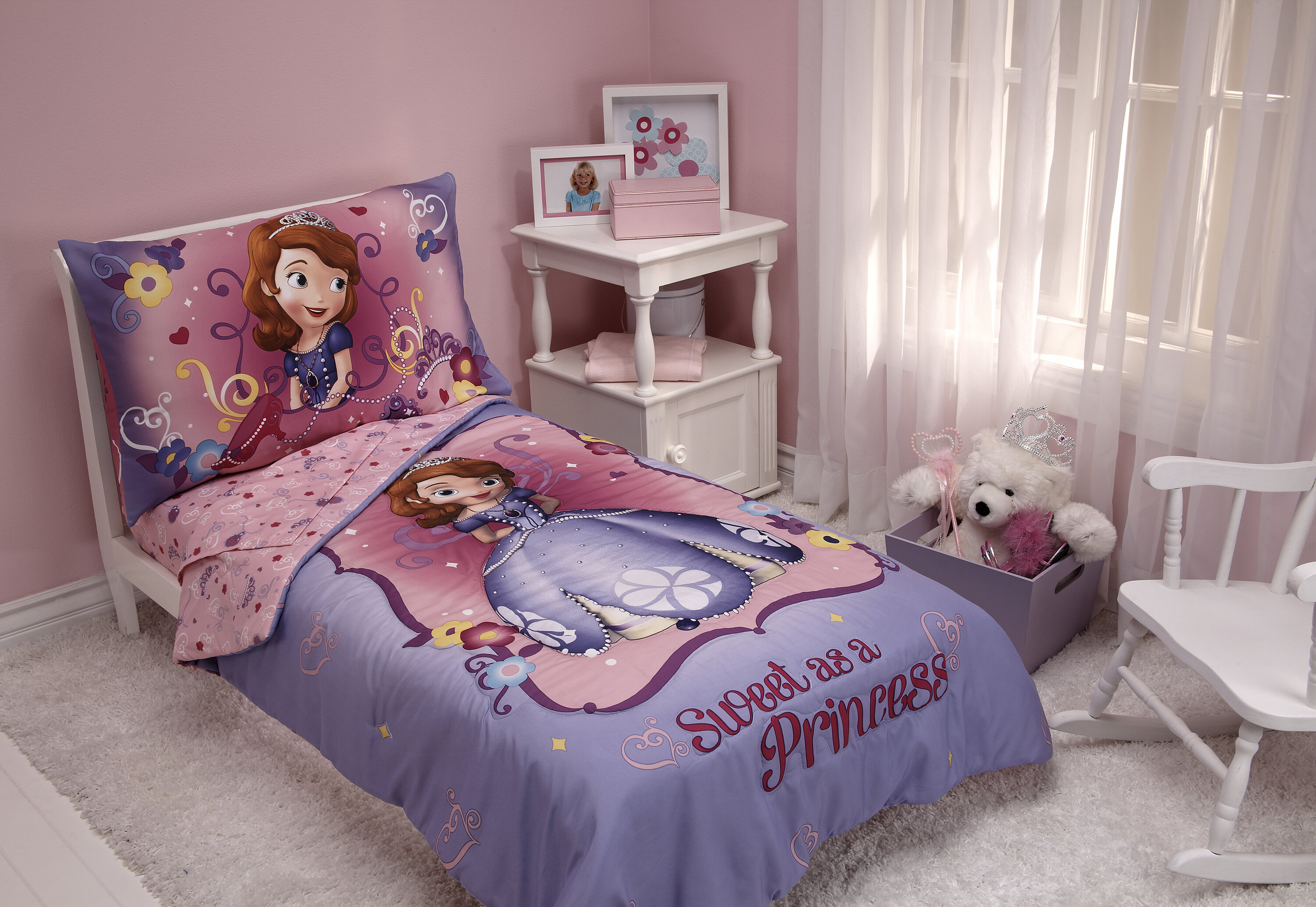 Sweet As A Princess 4 Piece Toddler Bedding Set inside measurements 3000 X 2069