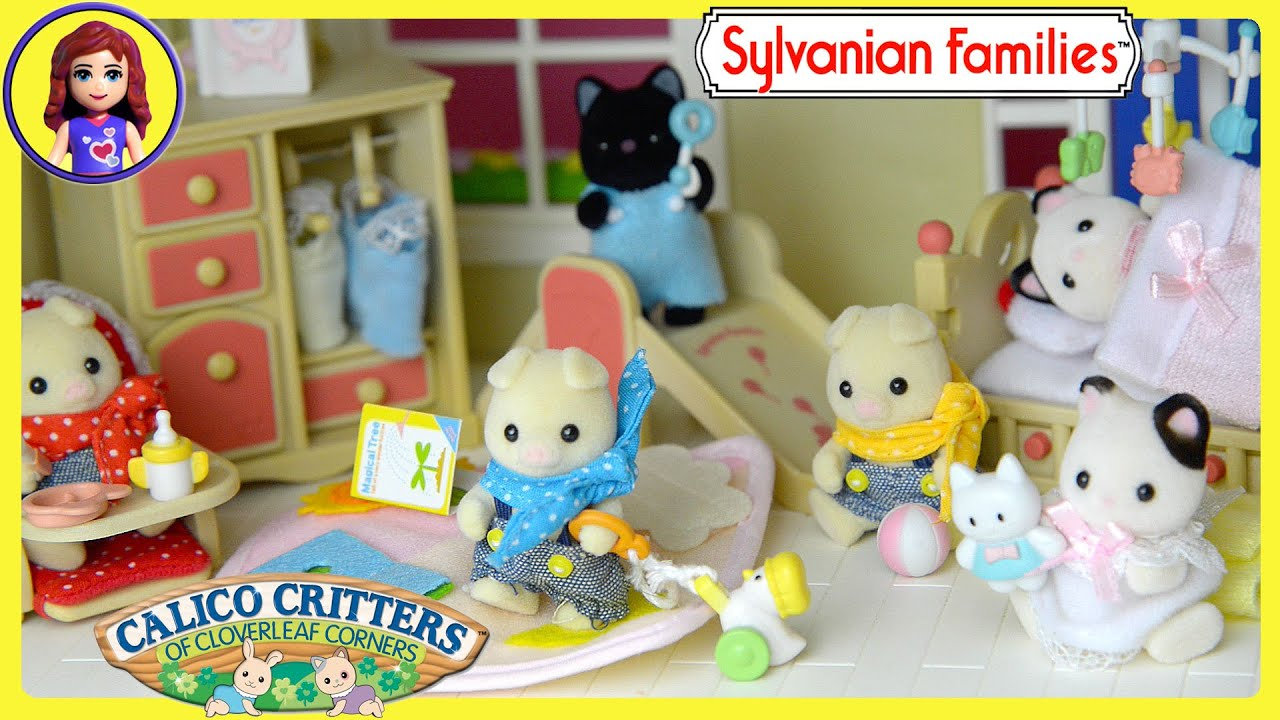 Sylvanian Families Calico Critters Ba Room Nursery Set Unboxing Review Play Kids Toys throughout size 1280 X 720