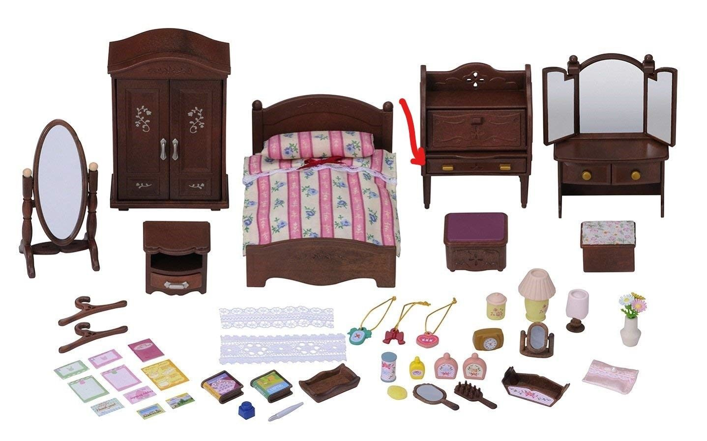 Sylvanian Families Spares Dark Brown Bureau Drawer From Luxury for proportions 1438 X 898
