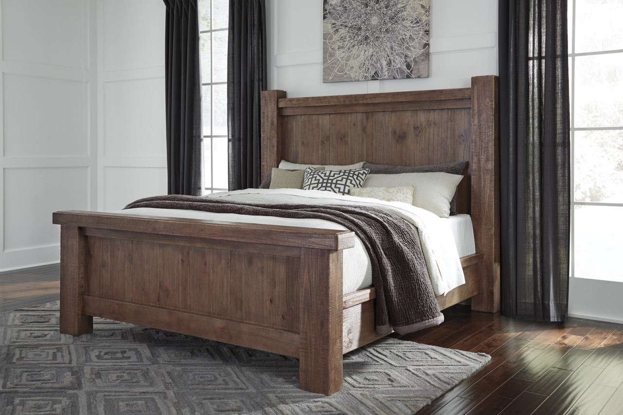 Tamilo Queen Poster Bed In Grayish Brown B714p Queen with regard to sizing 1280 X 853