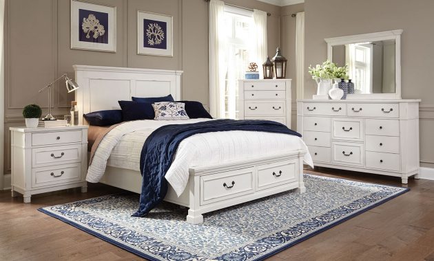 Taryn 4 Piece Queen Storage Bedroom Set Antique White with size 1500 X 1000