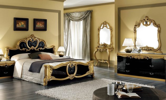 The Barocco Black With Gold Bedroom Collection intended for sizing 2046 X 1101