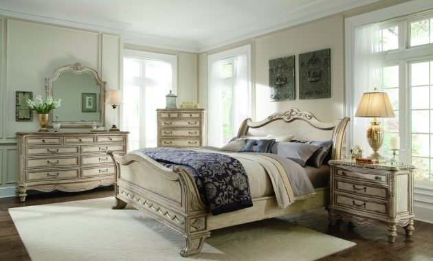 The Empire Ii Sleigh Bedroom Collection In Parchment with regard to dimensions 2046 X 1364