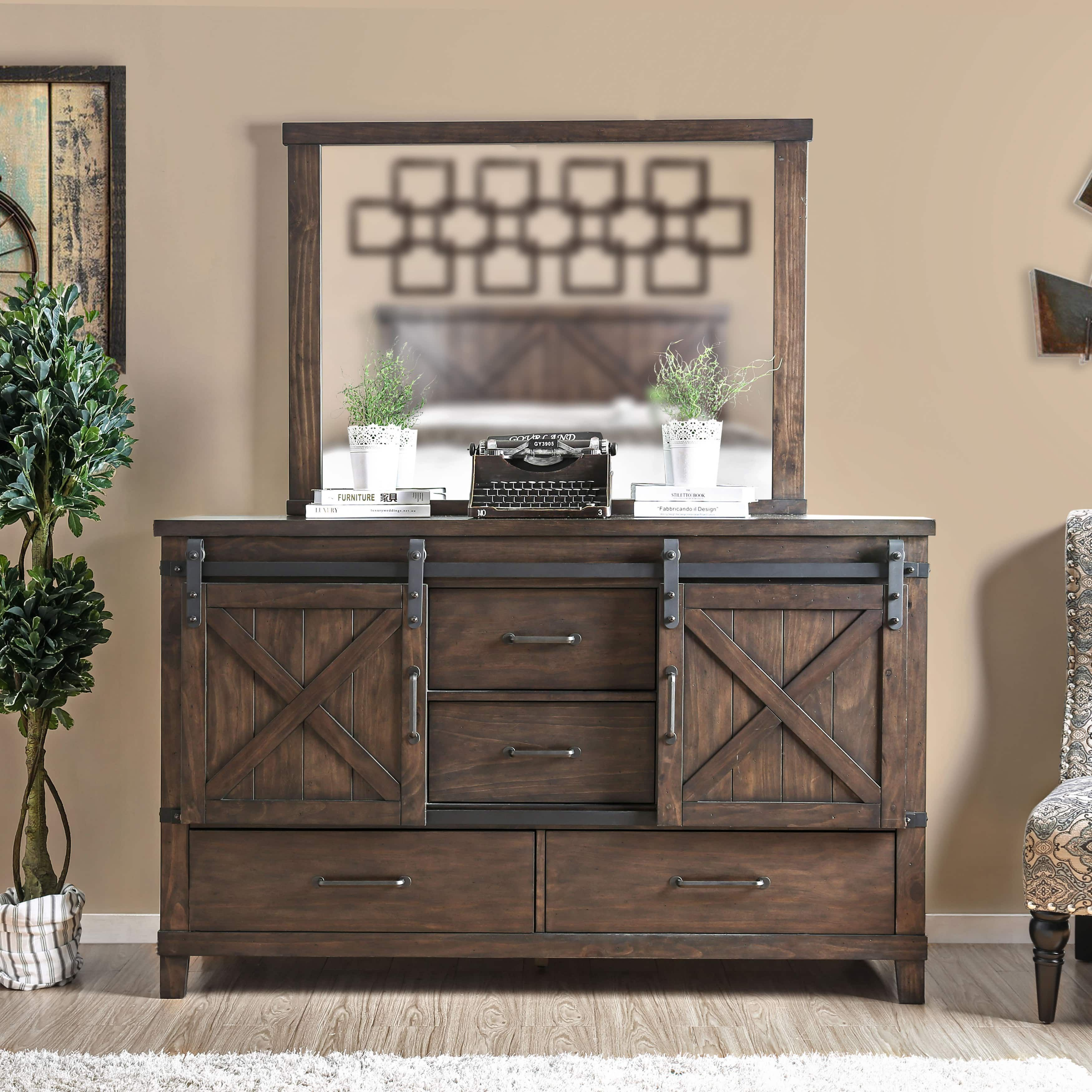 The Gray Barn Epona Rustic Farmhouse 2 Piece Dark Walnut Dresser And in proportions 3500 X 3500