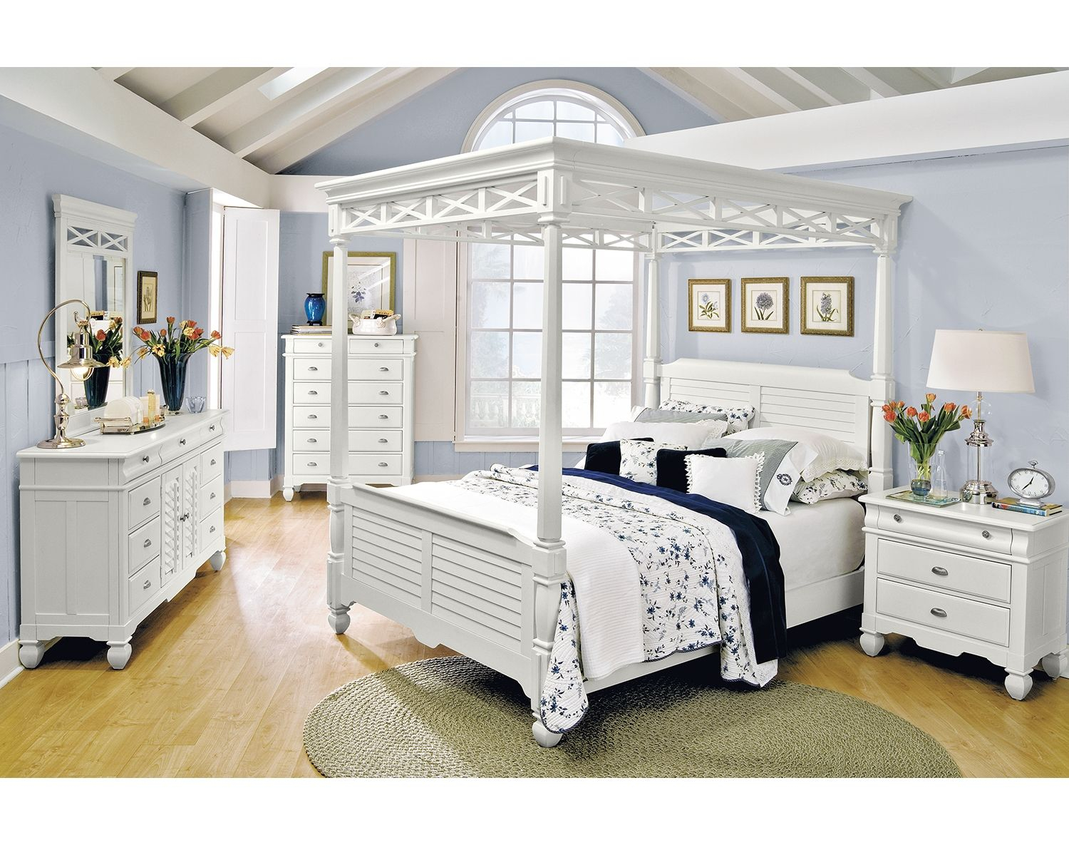 The Plantation Cove White Canopy Collection Value City Furniture for dimensions 1500 X 1185