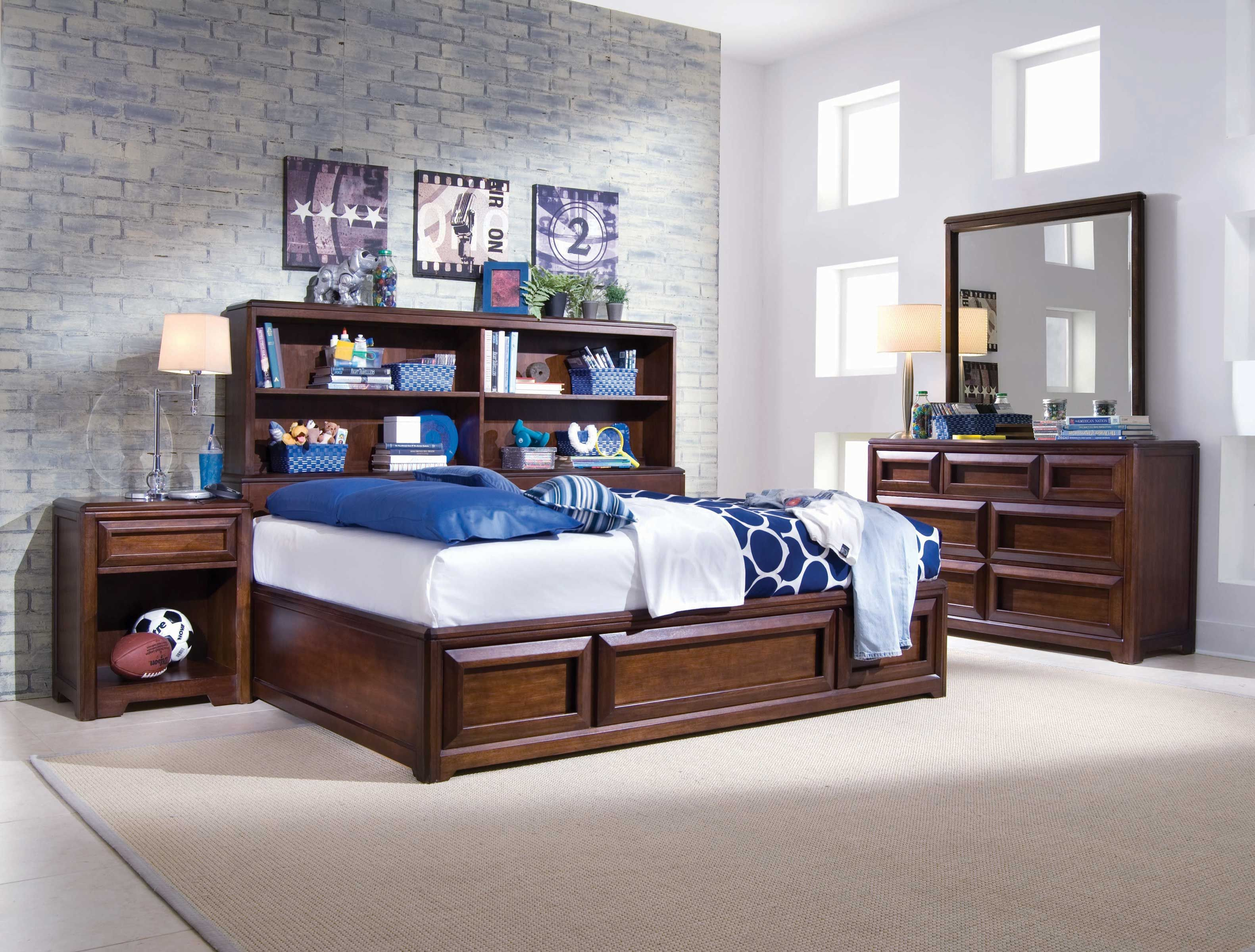 The Rootbeer Float Full Bookcase Bed Features Great Space Saving inside size 3163 X 2400