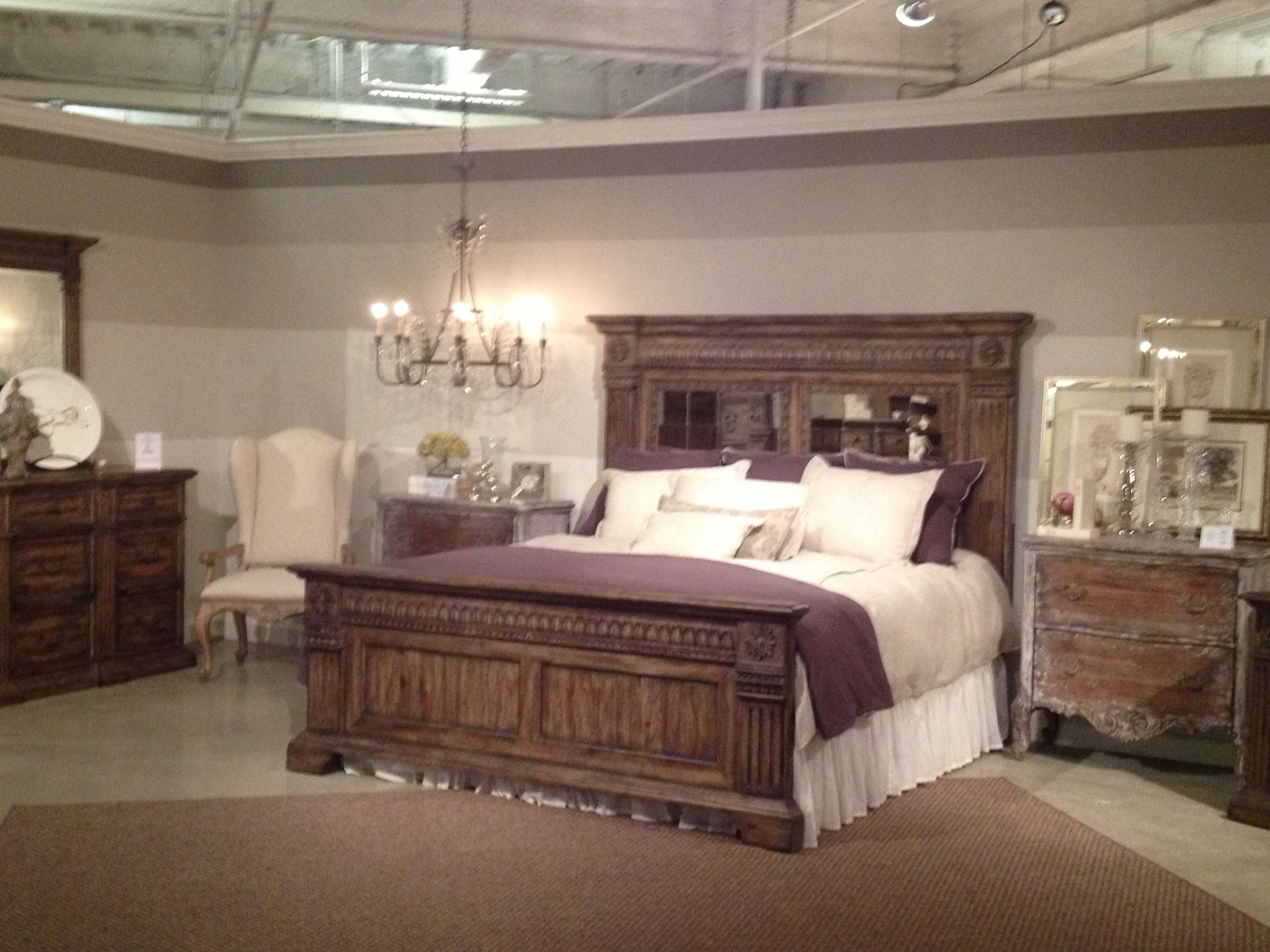 The Rustic Wood With Mirrored Headboard Makes For A Beautiful with regard to dimensions 3264 X 2448