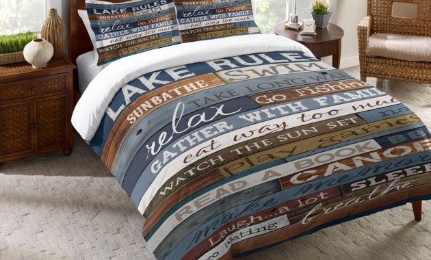 This Would Be Cute In The Trailer Laural Home Lake Rules Comforter throughout proportions 1033 X 1033