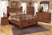 Timberline 4 Piece Poster Bedroom Set In Cherry with regard to proportions 1280 X 1024