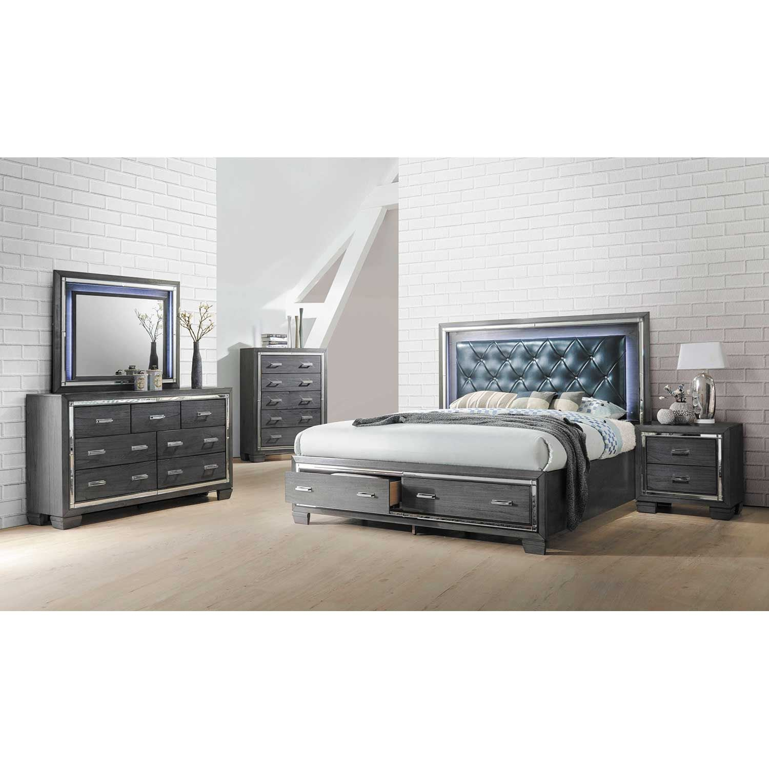 Titanium 5 Piece Bedroom Set within proportions 1500 X 1500