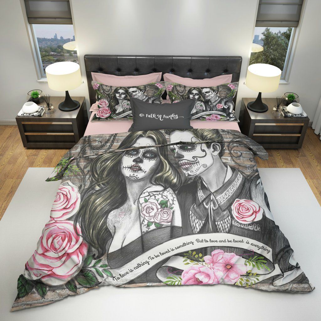 To Love Is Forevermore Skeleton Couple Bedding In 2019 Folk N within proportions 1024 X 1024