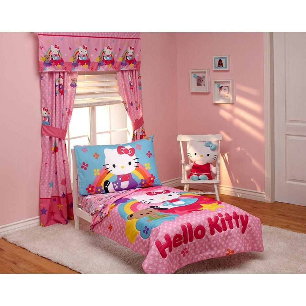 Toddler Bedding Set Hello Kitty Kids Girl Bedroom Bed Sheet inside proportions 1000 X 1000