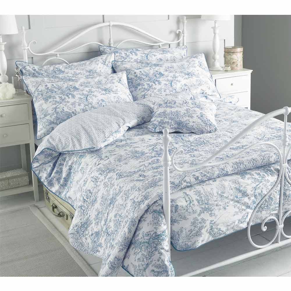 Toile French Blue Bed Linen Set inside dimensions 1000 X 1000