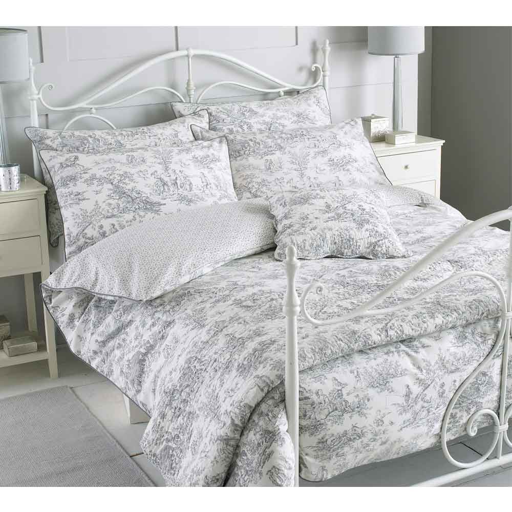 Toile French Grey Bed Linen Set regarding proportions 1000 X 1000