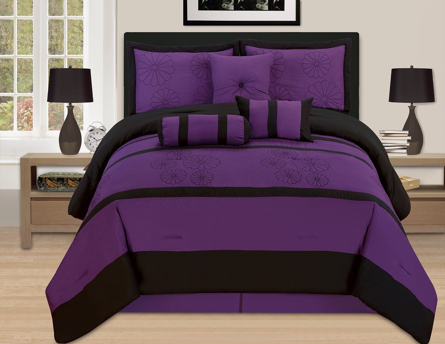 Total Fab Deep Dark Purple Comforters Bedding Sets Bedroom pertaining to size 1500 X 1161