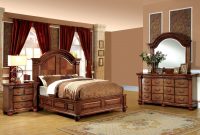 Traditional Antique Tobacco Oak 4 Piece Bedroom Set Foa intended for measurements 2048 X 2048