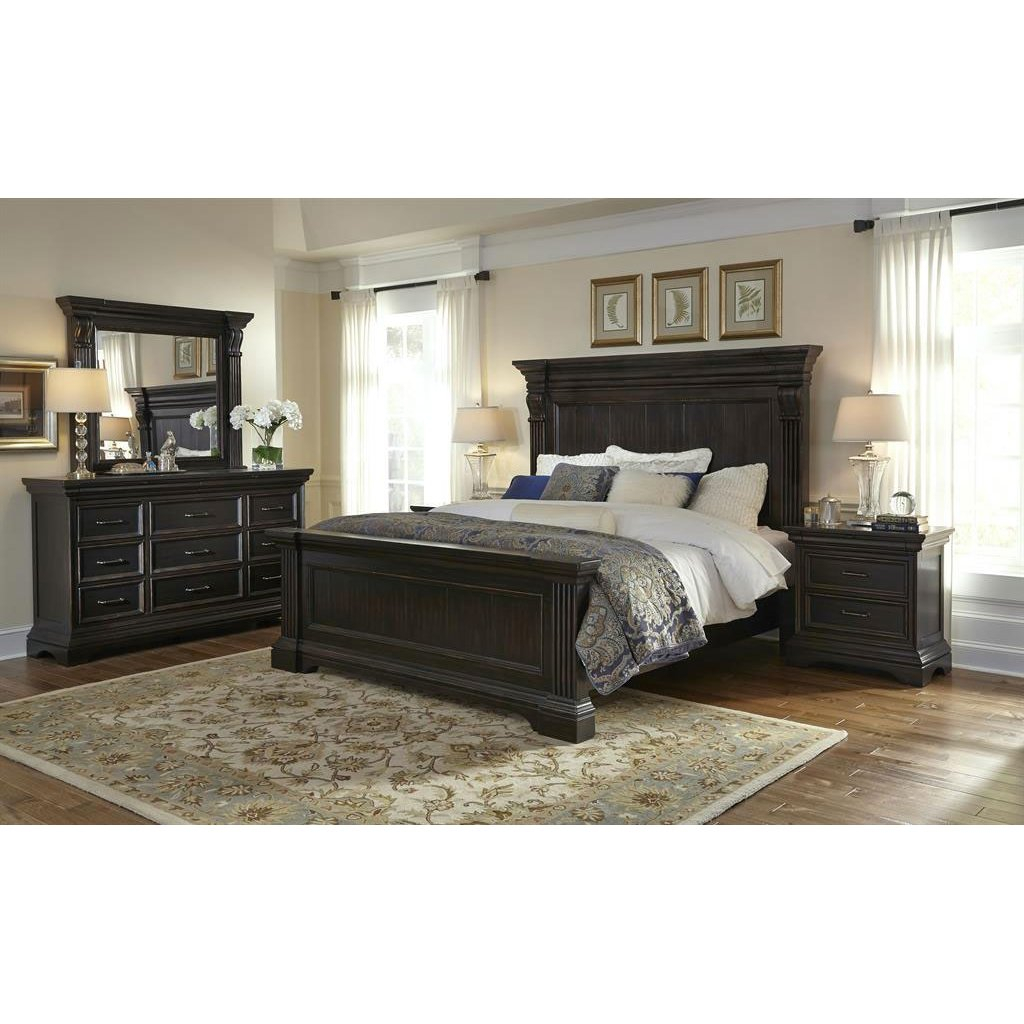 Traditional Molasses 4 Piece California King Bedroom Set Caldwell intended for proportions 1024 X 1024