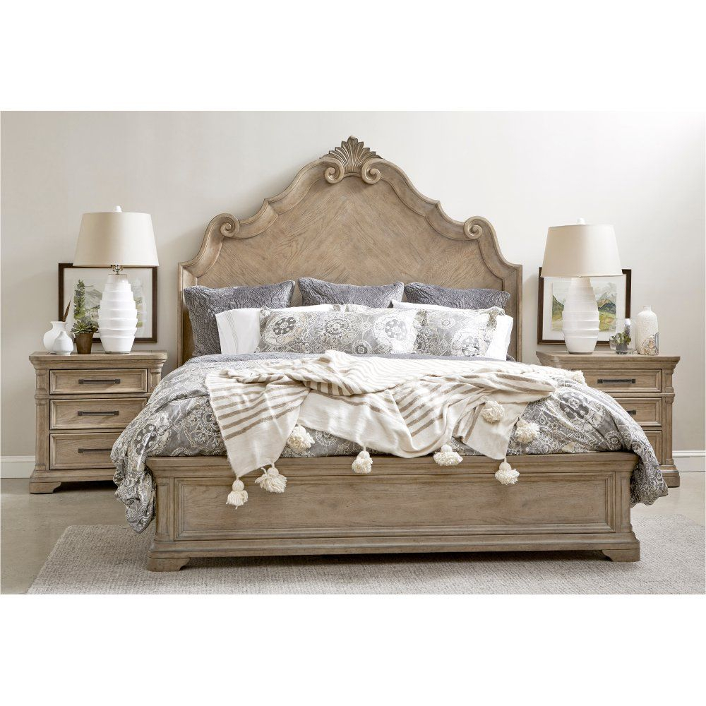 Traditional Natural 4 Piece California King Bedroom Set Monterey in proportions 1000 X 1000