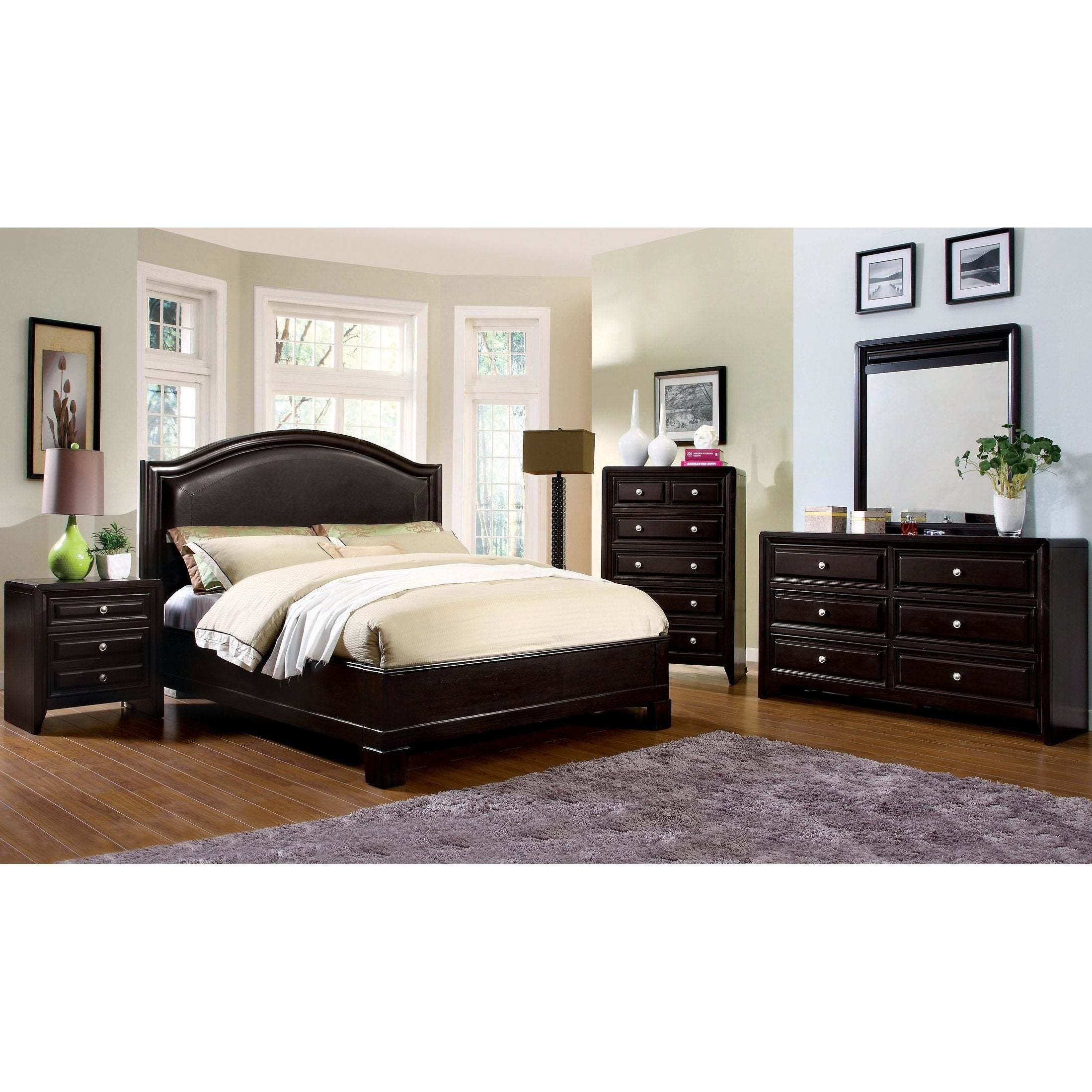 Transitional Espresso 4 Piece Bedroom Set in dimensions 2198 X 2198