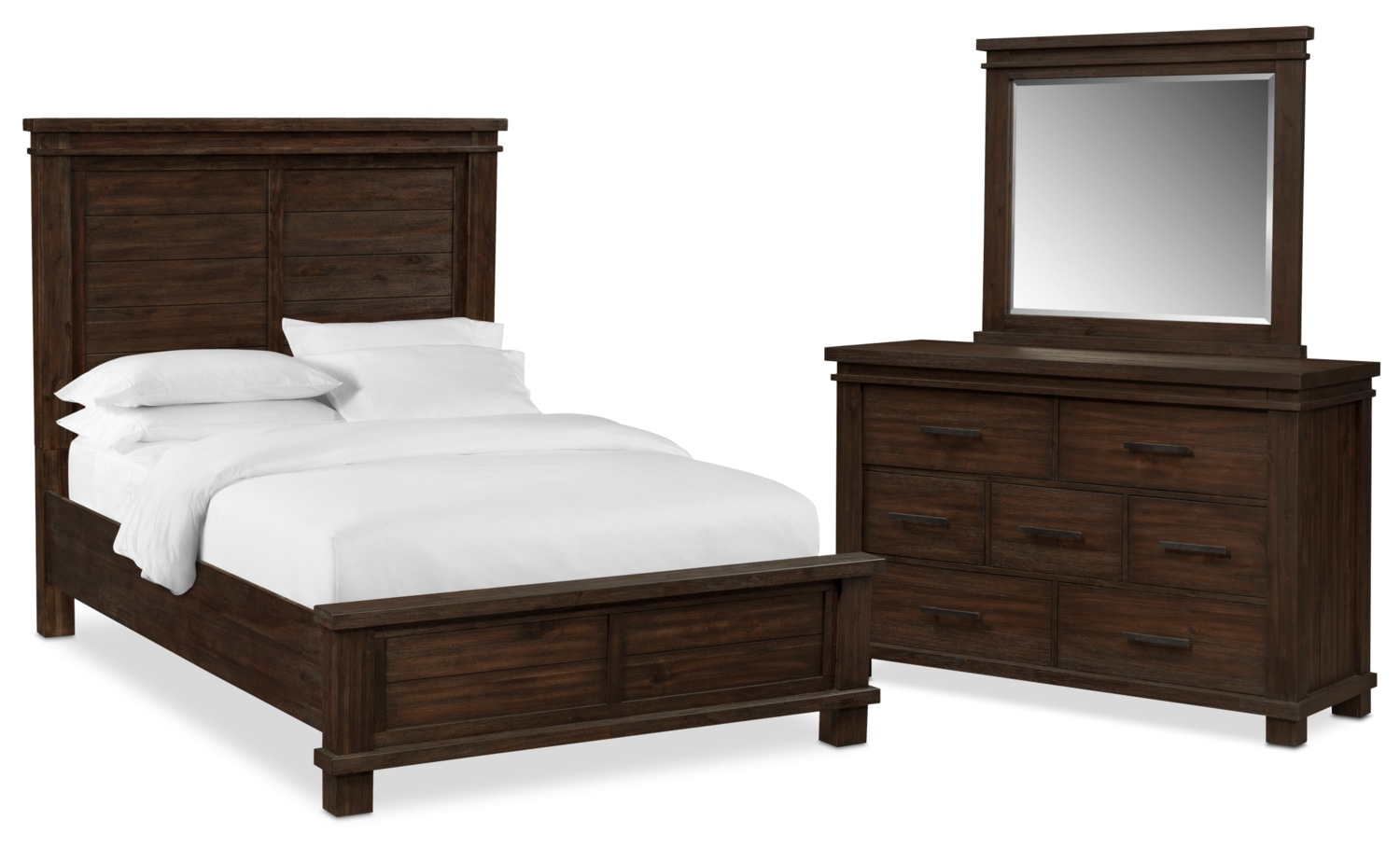 Tribeca 5 Piece Bedroom Set With Dresser And Mirror pertaining to proportions 1500 X 909