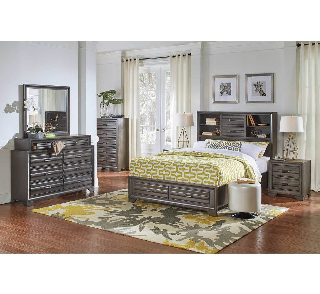 Trifecta 5pc King Storage Bedroom Group Badcock More Bedroom with regard to measurements 1100 X 1012