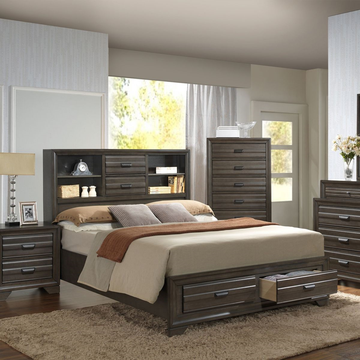 Trifecta Grey 5 Pc Queen Bedroom with regard to measurements 1200 X 1200