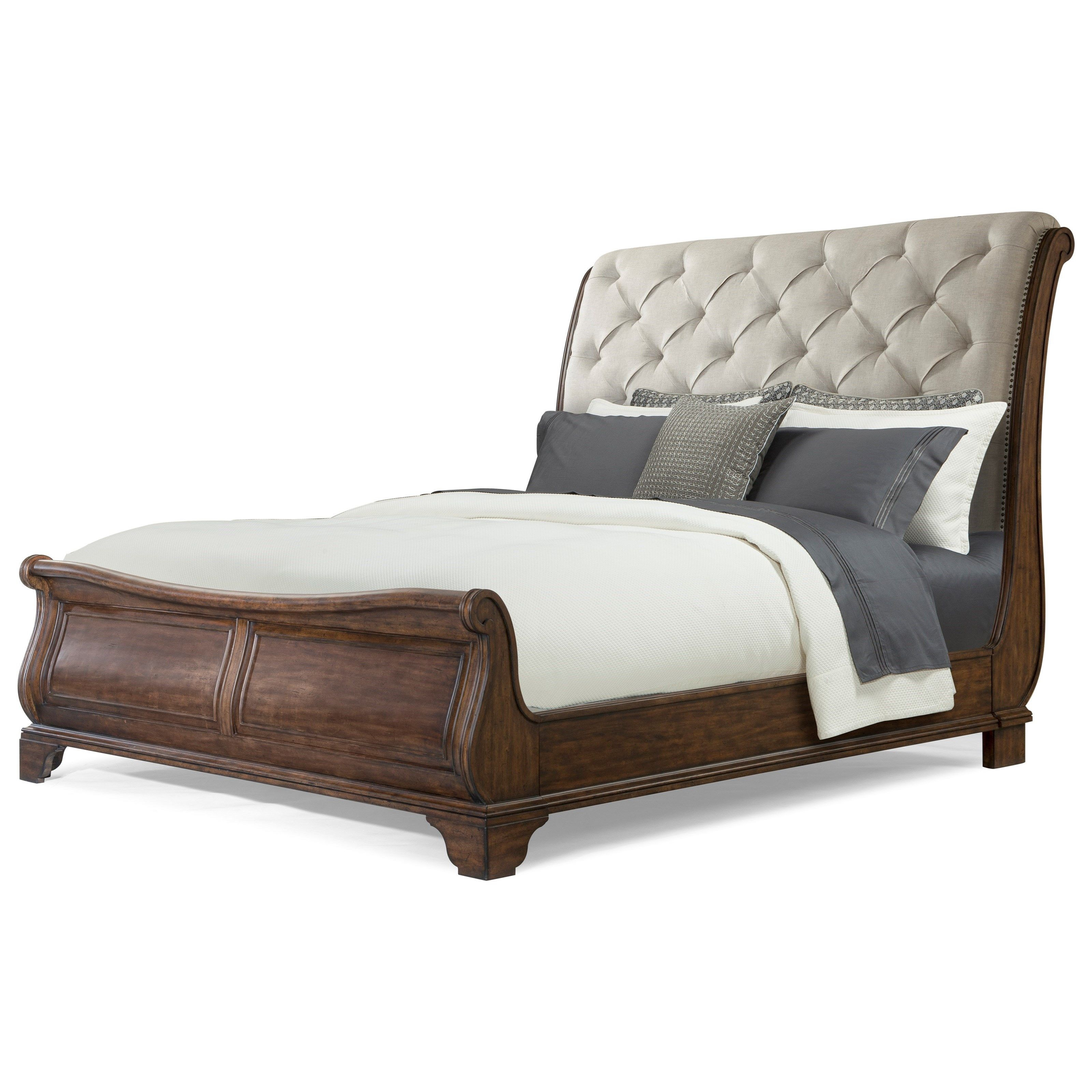 Trisha Yearwood Home Dottie Queen Upholstered Sleigh Bed Trisha inside size 3200 X 3200
