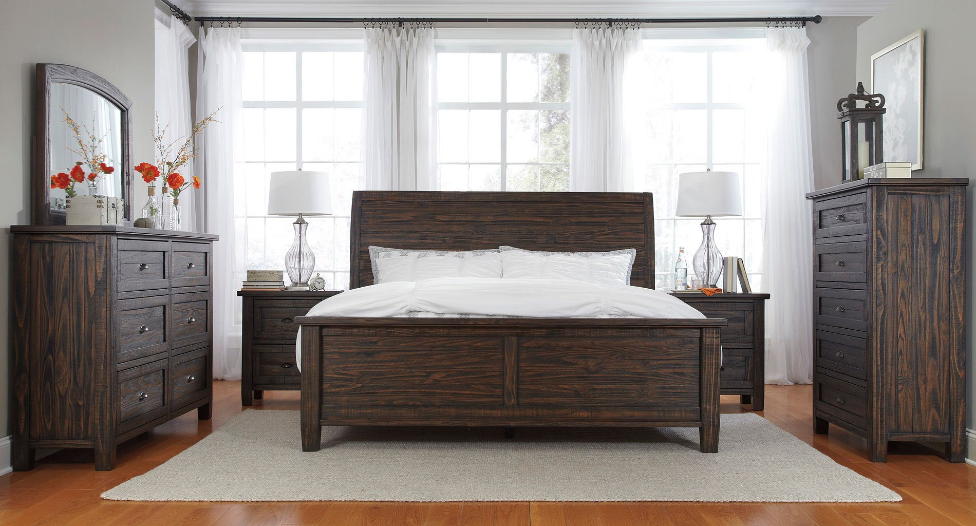 Trudell Sleigh Bedroom Set Signature Design Furniture Cart intended for dimensions 1900 X 1024