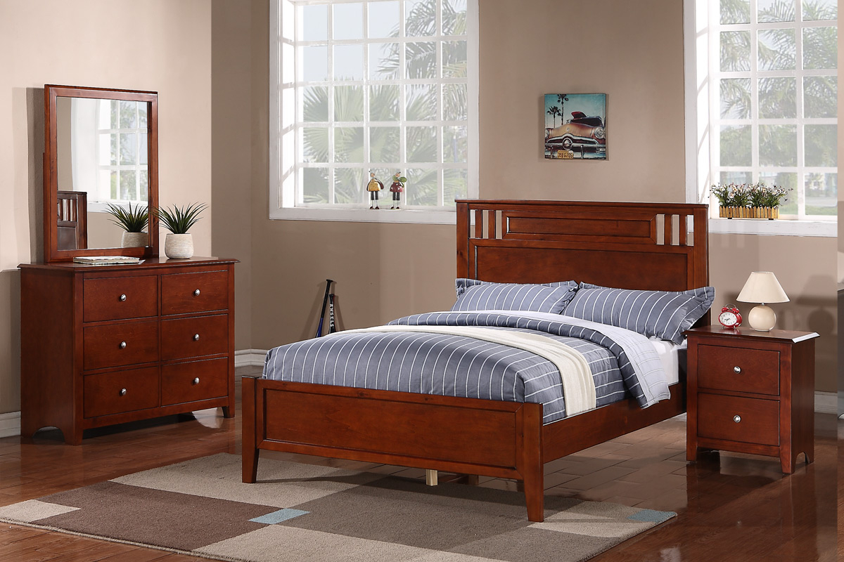 Twin Wood Bed F9047t Color Medium Oak with proportions 1200 X 800